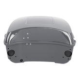 HR3 Gunship Gray King Size Touring Trunk Luggage with Speaker Cut Outs For Harley Touring 14-24